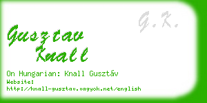 gusztav knall business card